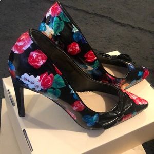 Flower colored shoes